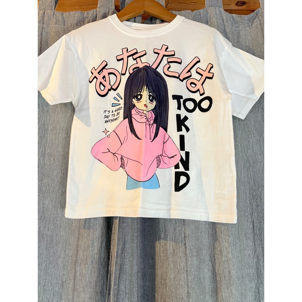 ZARA‎ Kids Anime Graphic T-Shirt White